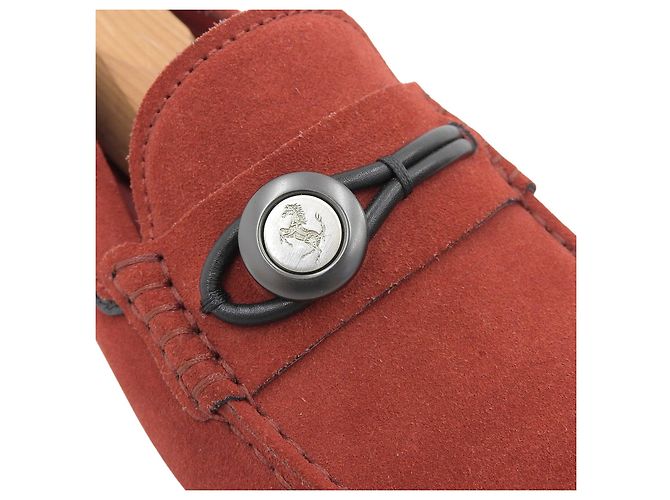 Mocassini in suede Tod's Ferrari Rosso - vista 6