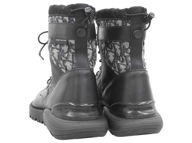 Dior Oblique Lederstiefel Schwarz - Ansicht 4