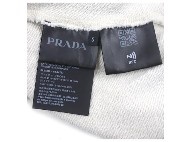 Sudadera de algodón bordada con el logo de Prada Gris - vista 7