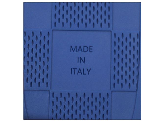 Sandali in pelle di vitello grana della linea Palace di Louis Vuitton Marrone Blu D'oro - vista 10