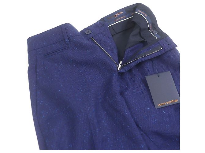 Wollhose von Louis Vuitton Blau Marineblau - Ansicht 3