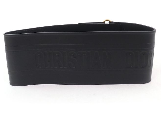 Christian Dior D-WAIST Maxi Double Ledergürtel Schwarz - Ansicht 2