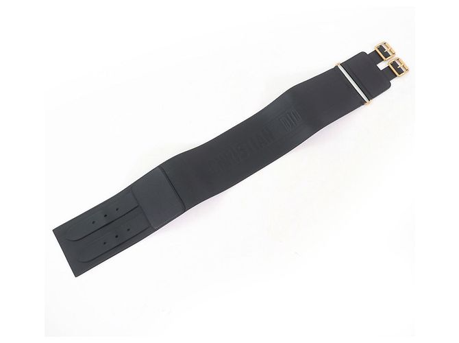 Christian Dior D-WAIST Maxi Double Ledergürtel Schwarz - Ansicht 3