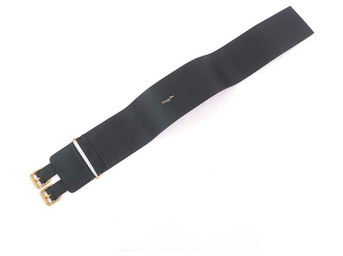 Christian Dior D-WAIST Maxi Double Ledergürtel Schwarz - Ansicht 4