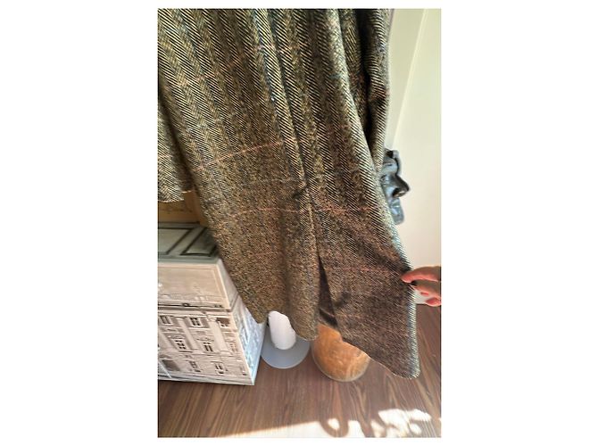 Autre Marque Abrigo de tweed con cuello de solapa Castaño Multicolor - vista 11