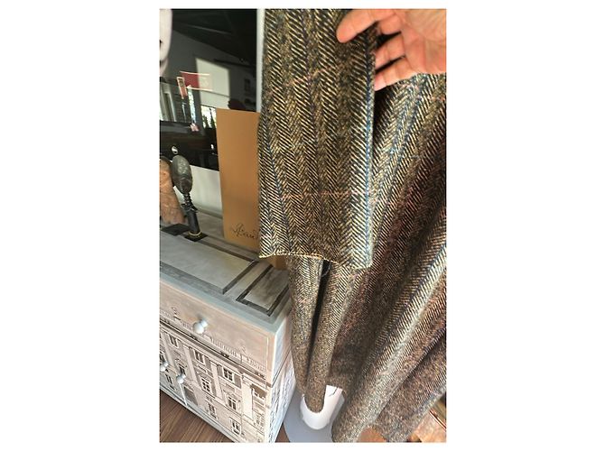 Autre Marque Abrigo de tweed con cuello de solapa Castaño Multicolor - vista 14