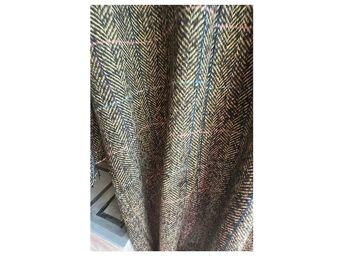Autre Marque Abrigo de tweed con cuello de solapa Castaño Multicolor - vista 15