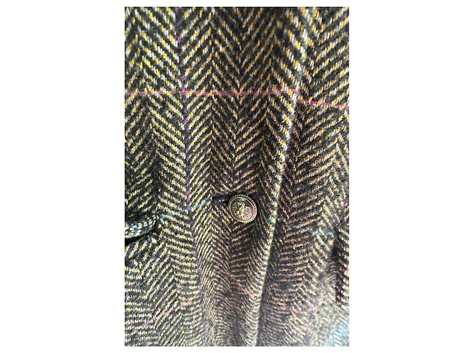 Autre Marque Abrigo de tweed con cuello de solapa Castaño Multicolor - vista 6