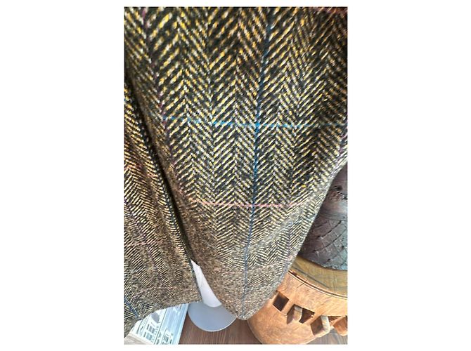 Autre Marque Abrigo de tweed con cuello de solapa Castaño Multicolor - vista 7