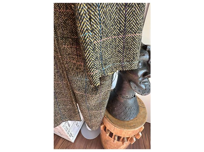 Autre Marque Abrigo de tweed con cuello de solapa Castaño Multicolor - vista 8