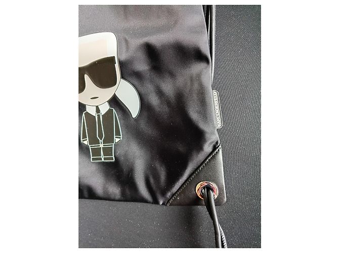 Karl Lagerfeld Black Polyamide Backpack - view 3