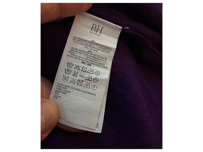 Autre Marque Pedro Del Hierro Lila Wollpullover mit Kristallen - Ansicht 7