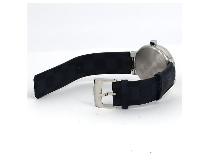 Relógio Quartz Louis Vuitton Tambour Damier Graphite QA073 - vista 6