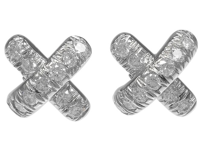 Tiffany & Co. Kreuzstich-Platin-Ohrstecker - Ansicht 8