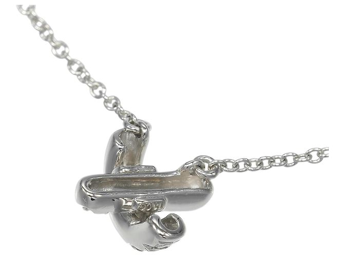 Collana in Platino 950 con Diamanti a Punto Croce Tiffany & Co. - vista 4