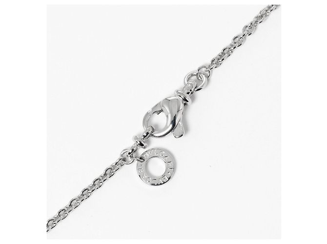 Bulgari Pendente Croce Bvlgari in oro bianco 18K e pavé di diamanti Argento - vista 5