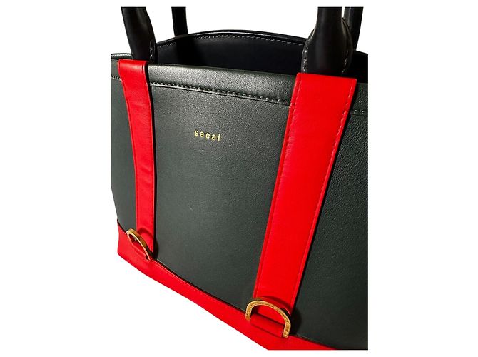 Sacai Mehrfarbige Lederhandtasche - Ansicht 14