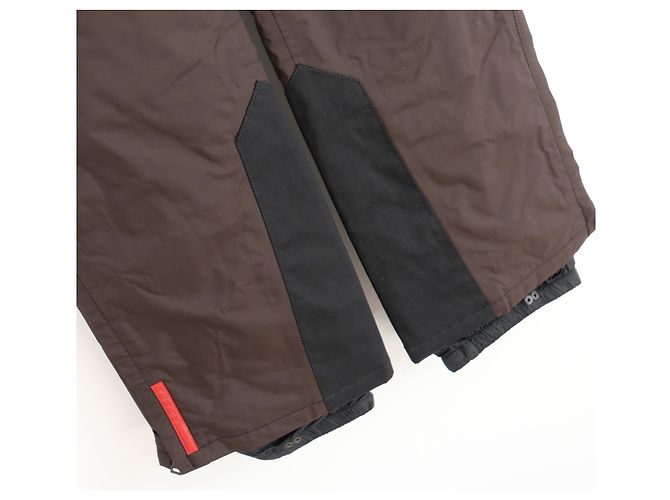 Vintage braune gesteppte Skihosen Prada Linea Rossa Y2K - Ansicht 2