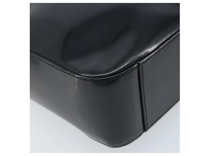 Borsa a Spalla GUCCI Pelle Verniciata Nera Argento 000 1013 0506 Auth 172305 - vista 11