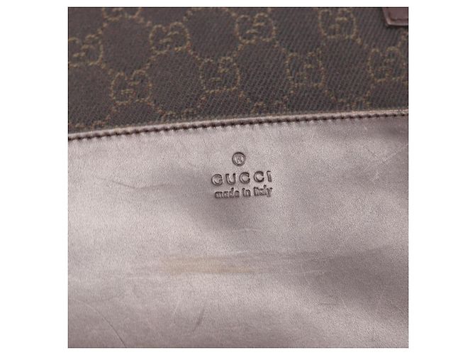 GUCCI GG Canvas Tote Bag Braun Silber 28892 Auth 173901 - Ansicht 14
