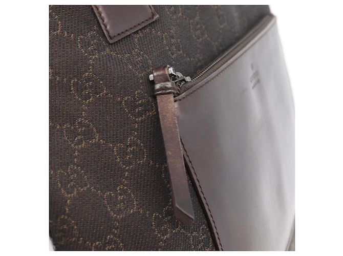 GUCCI GG Canvas Tote Bag Braun Silber 28892 Auth 173901 - Ansicht 15