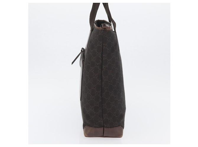 GUCCI GG Canvas Tote Bag Braun Silber 28892 Auth 173901 - Ansicht 4