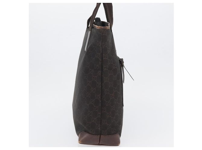 GUCCI GG Canvas Tote Bag Braun Silber 28892 Auth 173901 - Ansicht 5