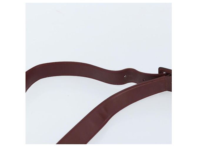 Cartier Borsa a Spalla Must Line in Pelle Bordeaux Oro Auth ki6537 D'oro Bordò - vista 8
