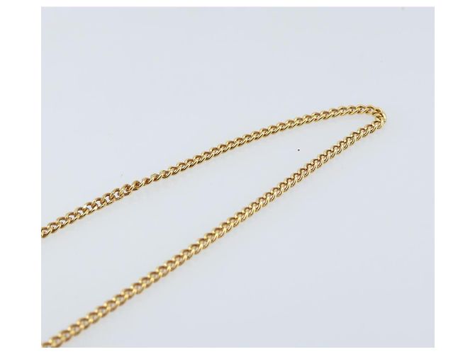 Pochette a Catena CHANEL Cotone Blu Navy Oro CC Auth bs33731 D'oro - vista 8