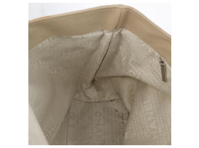 CHANEL Tote Bag No5 aus Canvas Beige mit silbernem CC Auth 169753 - Ansicht 21