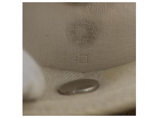Hermès HERMES Valparaiso PM Handtasche Canvas Leder Creme Silber Auth bs33820 Roh - Ansicht 22