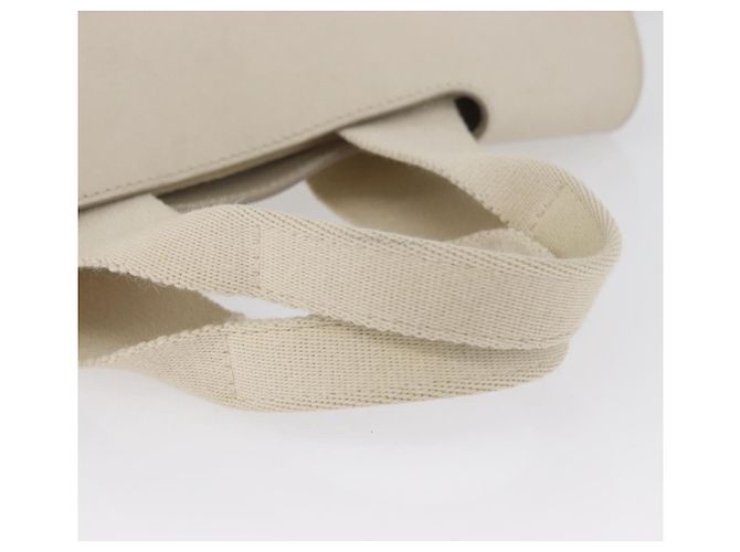 Hermès HERMES Valparaiso PM Handtasche Canvas Leder Creme Silber Auth bs33820 Roh - Ansicht 7