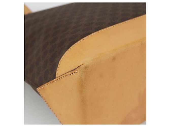 Céline Borsa tote in tela Macadam CELINE in pelle PVC marrone oro Auth ka2928 D'oro - vista 11
