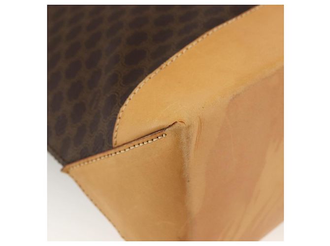 Céline Borsa tote in tela Macadam CELINE in pelle PVC marrone oro Auth ka2928 D'oro - vista 13