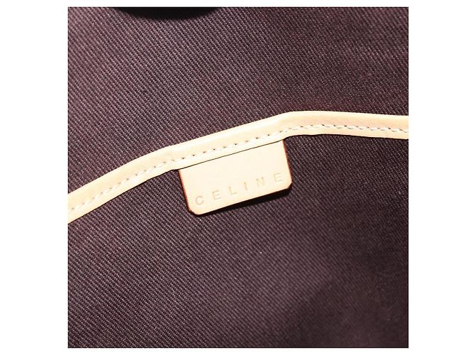 Céline Borsa tote in tela Macadam CELINE in pelle PVC marrone oro Auth ka2928 D'oro - vista 15