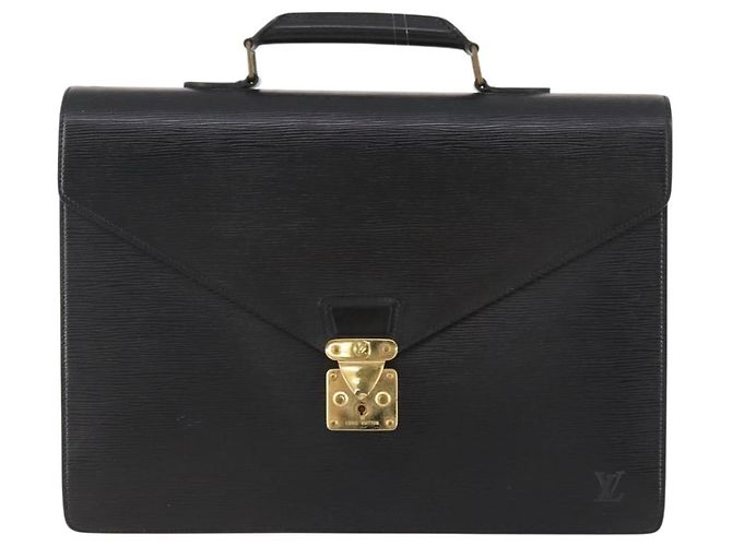 LOUIS VUITTON Maletín Consejero Epi Negro M54422 LV Auth BA10821 - vista 13