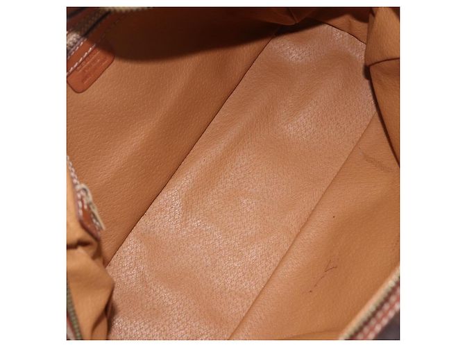 Céline Borsa a mano in tela Macadam CELINE in pelle PVC marrone oro Auth ep13628 D'oro - vista 16