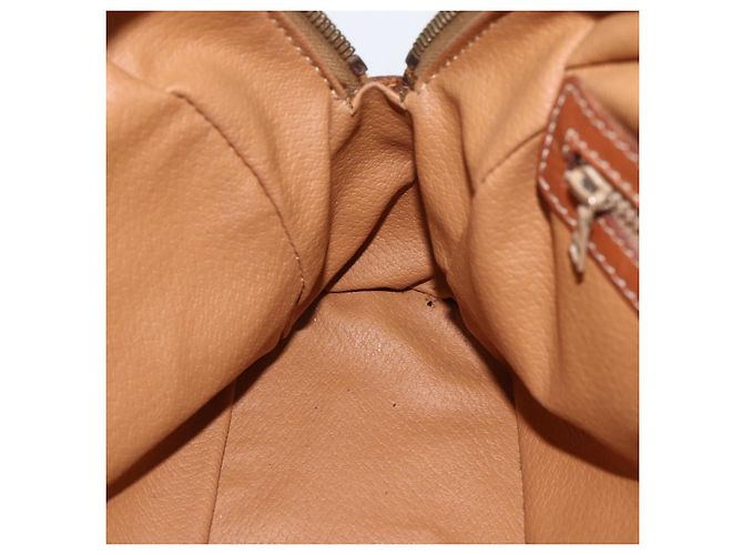 Céline Borsa a mano in tela Macadam CELINE in pelle PVC marrone oro Auth ep13628 D'oro - vista 18