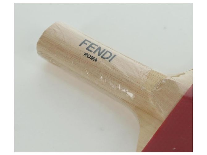 FENDI Custodia per Racchetta da Ping Pong Borsa a Spalla Pelle Gialla Argento Auth 166245SM Giallo - vista 28