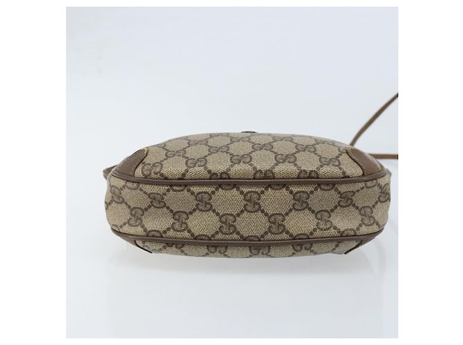Gucci Borsa GG Supreme Web Sherry Line in PVC beige e oro 89 02 066 Auth ka2912 D'oro - vista 10
