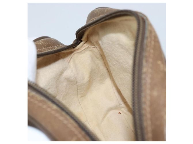 Gucci Borsa GG Supreme Web Sherry Line in PVC beige e oro 89 02 066 Auth ka2912 D'oro - vista 20