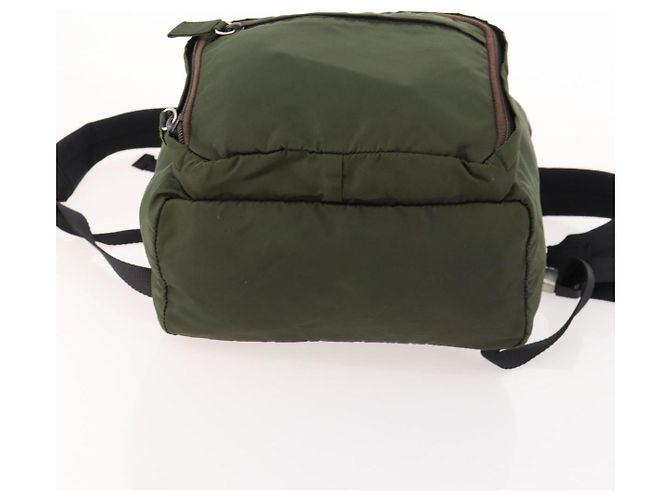 PRADA Backpack Nylon Green Silver Auth ti3636 Silvery - view 11