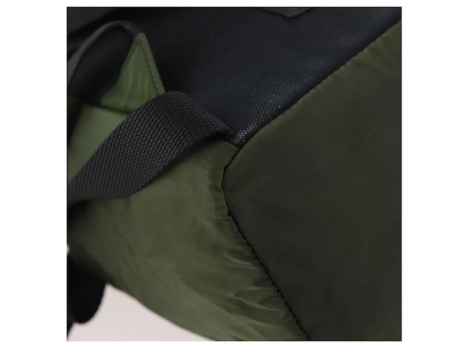 PRADA Backpack Nylon Green Silver Auth ti3636 Silvery - view 15