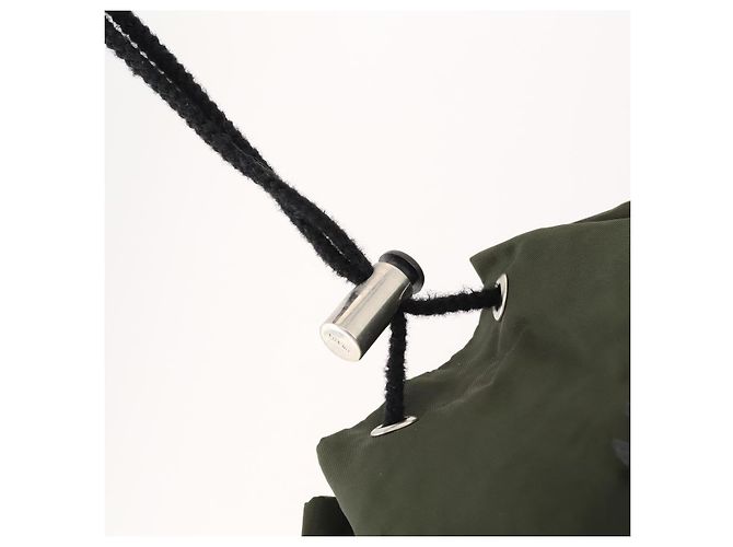 PRADA Backpack Nylon Green Silver Auth ti3636 Silvery - view 18