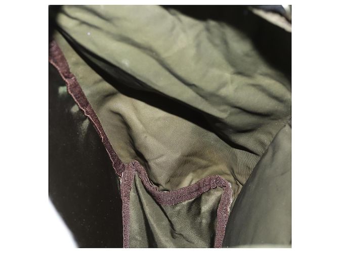 PRADA Backpack Nylon Green Silver Auth ti3636 Silvery - view 21