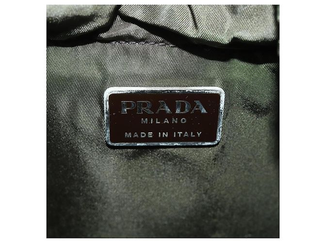 PRADA Backpack Nylon Green Silver Auth ti3636 Silvery - view 23