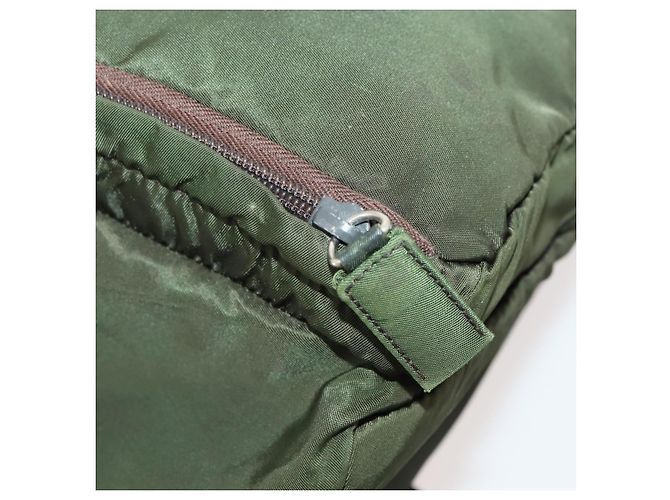 PRADA Backpack Nylon Green Silver Auth ti3636 Silvery - view 24