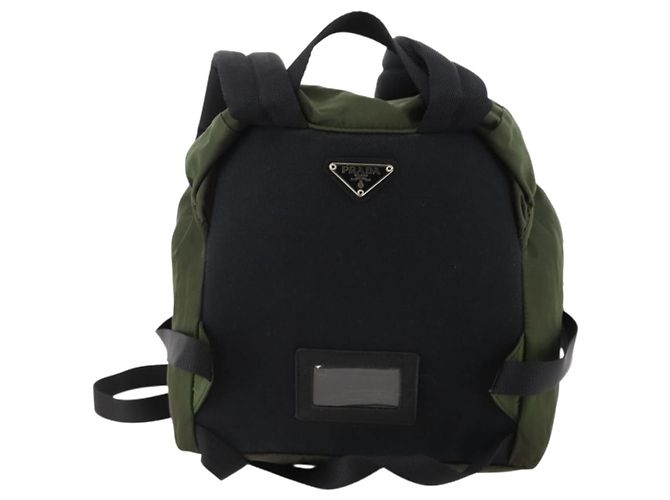 PRADA Backpack Nylon Green Silver Auth ti3636 Silvery - view 3
