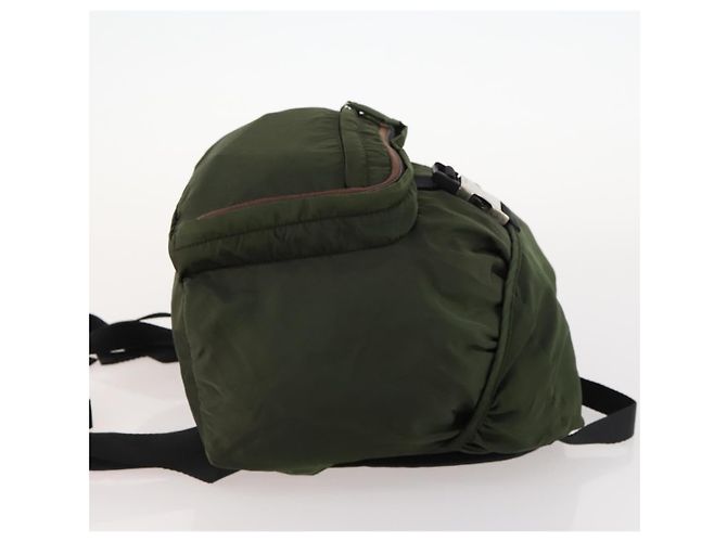 PRADA Backpack Nylon Green Silver Auth ti3636 Silvery - view 4