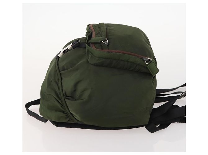 PRADA Backpack Nylon Green Silver Auth ti3636 Silvery - view 5